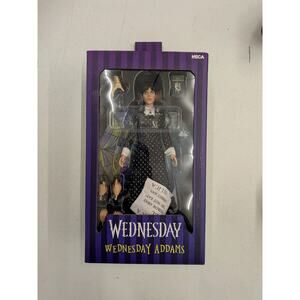 NECA Wednesday Addams Figure Doll TV Series Collectible w/ Accessories